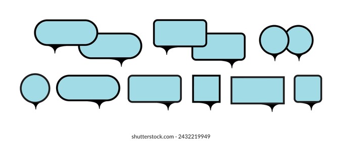 speech bubble icons on white background