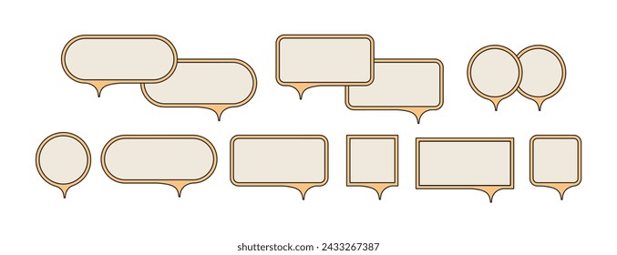 speech bubble icons on white background