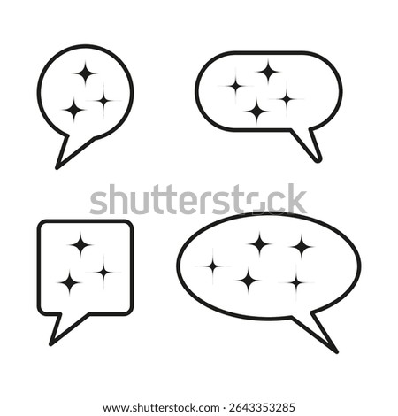 Speech bubble icons. Plus sign symbols. Vector comment shapes. Abstract outline detail.