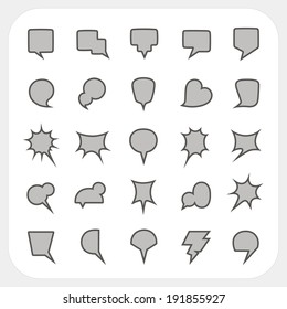 Speech Bubble icons set