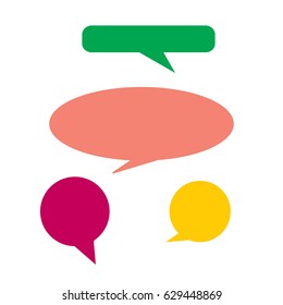 Speech bubble icons set