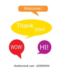 Speech bubble icons set