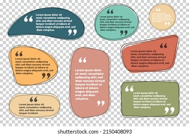 Speech Bubble Icons Set - Colorful Vector Illustrations Isolated On Transparent Background