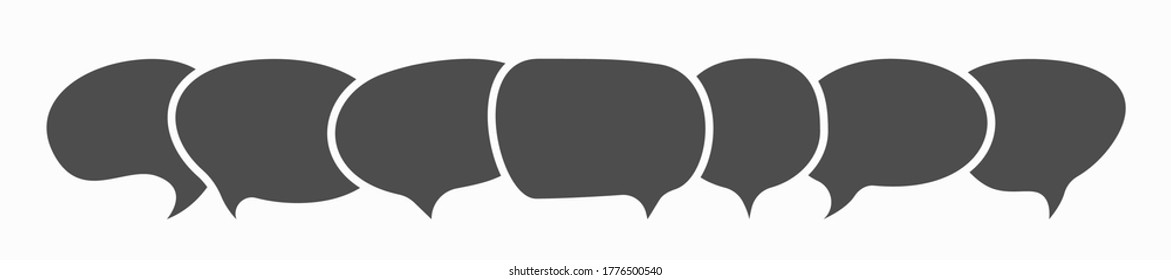 Speech bubble icons set. Flat vector design