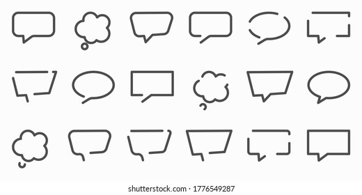 Speech bubble icons set. Flat vector design