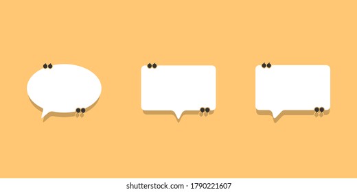Speech bubble icons set. Flat vector design