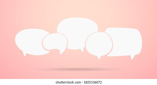 Speech bubble icons set. Flat vector design