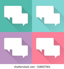 Speech bubble icons set great for any use. Vector EPS10.
