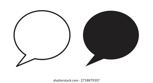Conjunto de iconos de burbujas de discurso aislados sobre fondo blanco Ilustración vectorial plana.