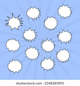 Speech Bubble Icons Set Talk bubble. Cloud speech bubbles collection. Vector illustration