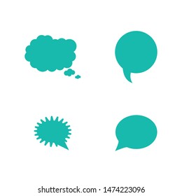 Speech bubble icons set. Vector illustration