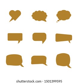 Speech bubble icons set. Vector illustration