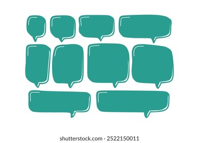 Speech bubble icons set. Vector illustration
