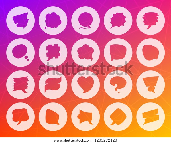 Speech Bubble icons set. Web sign kit of comic\
tell. Chat pictograms of empty quote, talk discussion, social\
comment. Simple dialogue box vector symbol. Icon shape carved from\
circle on color\
backdrop