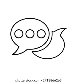 Iconos de la burbuja del discurso. Ilustración vectorial de línea simple