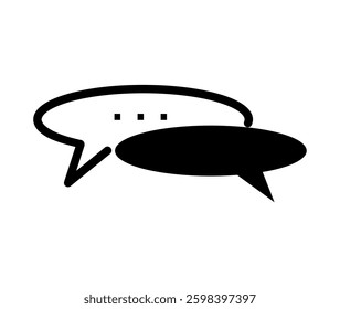 Speech bubble icons in various styles, ideal for chat, communication, and UI design.
