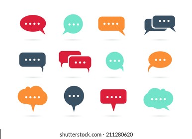 Speech bubble icons vector