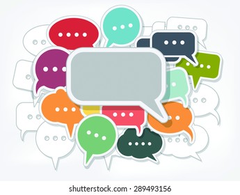 Speech bubble icons vector