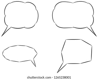 Speech bubble icons. Vector illustration.
