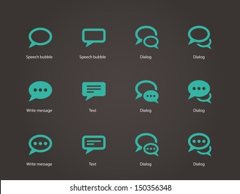 Speech bubble icons. Vector illustration.