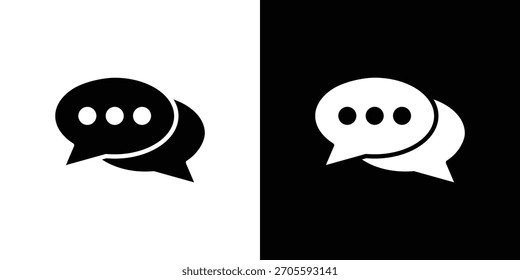 Speech bubble icons vector illustration collection. black and white icons.