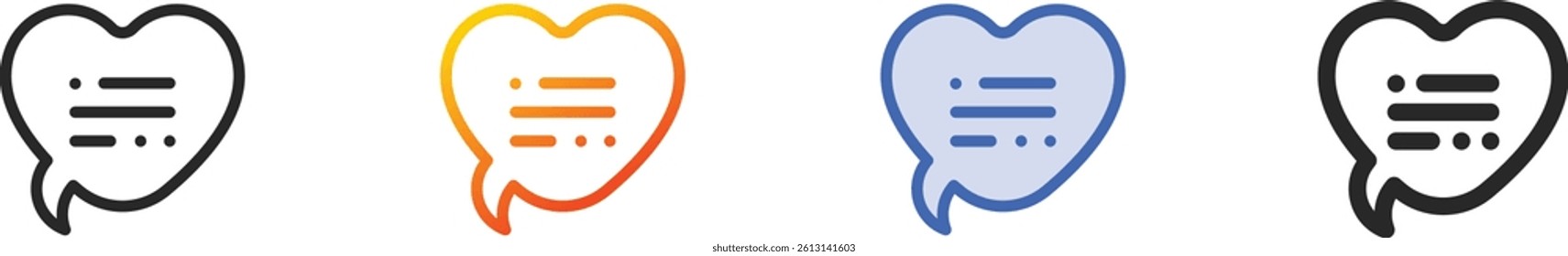 speech bubble icon.Thin Linear, Gradient, Blue Stroke and bold Style Design Isolated On White Background