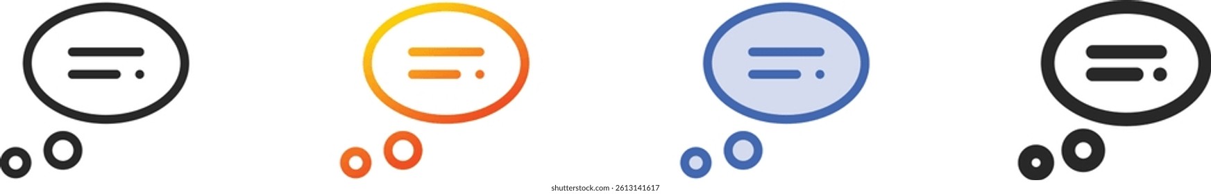 speech bubble icon.Thin Linear, Gradient, Blue Stroke and bold Style Design Isolated On White Background