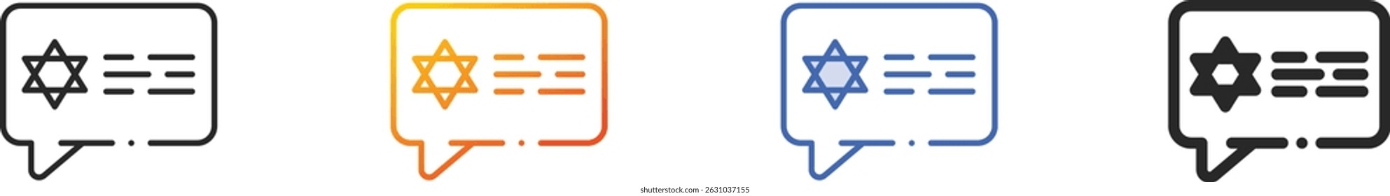 speech bubble icon.Thin Linear, Gradient, Blue Stroke and bold Style Design Isolated On White Background
