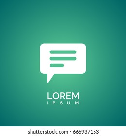 Speech bubble icon.thinking sign