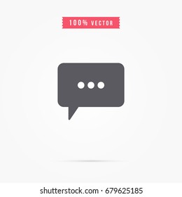 Speech bubble icon.thinking sign
