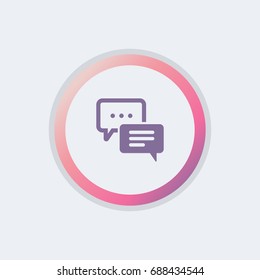 Speech bubble icon.thinking sign