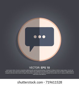 Speech bubble icon.thinking sign