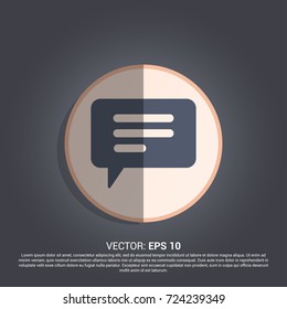 Speech bubble icon.thinking sign