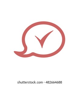 Speech bubble  icon,vector. Flat design.