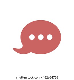 Speech bubble icon,vector. Flat design.