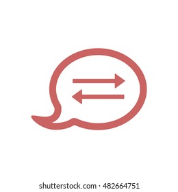 Speech bubble icon,vector. Flat design.