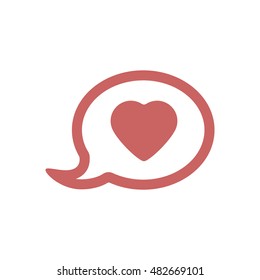 Speech bubble icon,vector. Flat design.