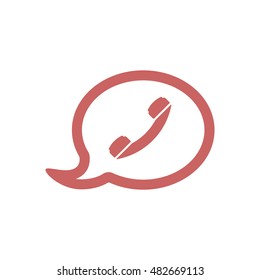Speech bubble icon,vector. Flat design.