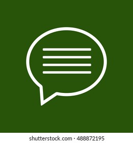Speech bubble icon,vector. Flat design.