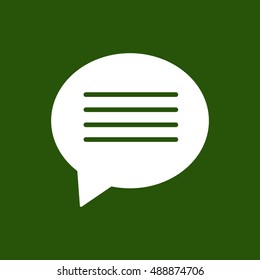 Speech bubble  icon,vector. Flat design.