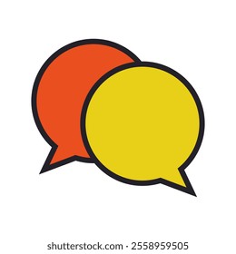 Speech bubble illustrated on white background