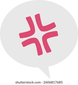 Speech bubble illustration of angry