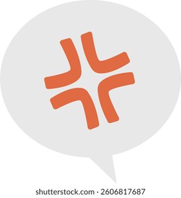 Speech bubble illustration of angry