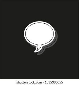 speech bubble illustration, communication icon - conversation symbol, chat icon