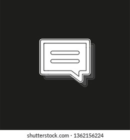 speech bubble illustration, communication icon - conversation symbol, chat icon