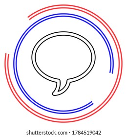 speech bubble illustration, communication icon - conversation symbol, chat icon. Thin line pictogram - outline editable stroke