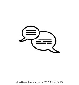 Speech Bubble Illustration Drawn with Thin Line. Perfect for design, infographics, web sites, apps