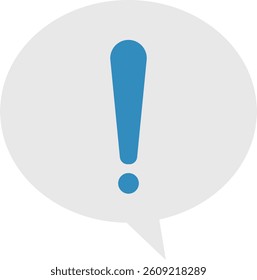 Speech bubble illustration of exclamation mark