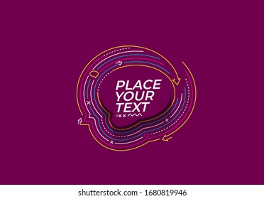 Speech bubble illustration Glossy Vector Design Element.