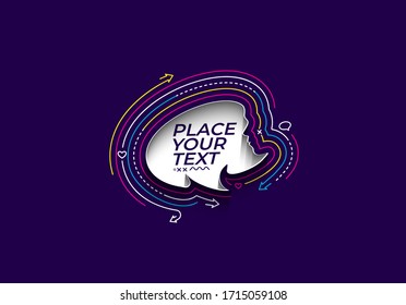 Speech bubble illustration Glossy Vector Design Element.
